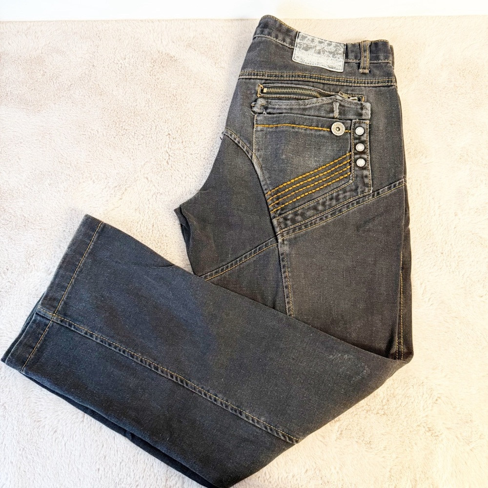VINTAGE Brooklyn Xpress Black Studded Jeans Size 30